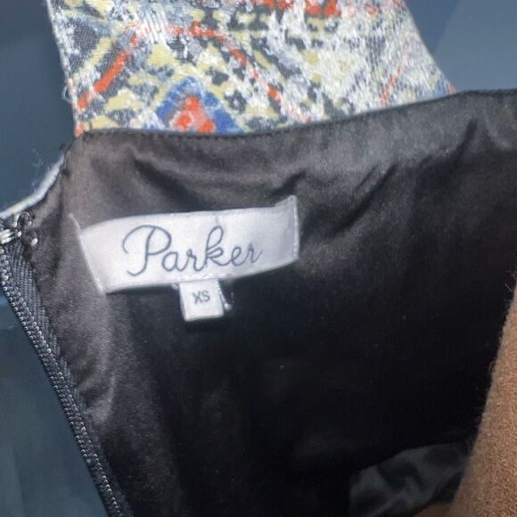 Parker Brady Fit & Flare Watercolor Geometric Drop Waist Dress ASO TV Women’s XS - Picture 8 of 15